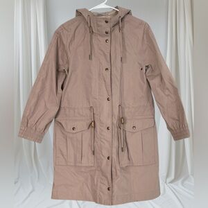 Madewell Women's Anorak Raincoat Mauve Color.Size Small
